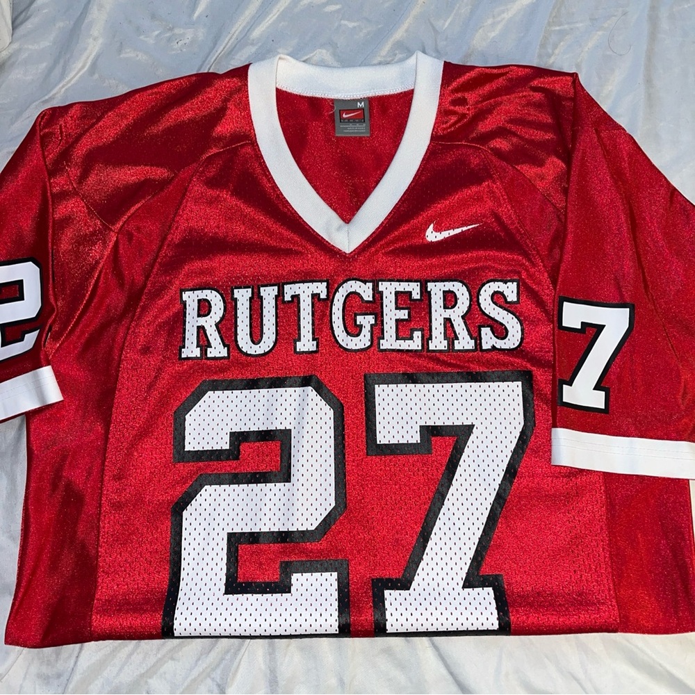 Men’s Rutgers University size medium vintage football jersey scarlet knights